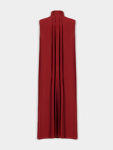 Paula Aquarius Silk Cape Dress with Detachable Flower Broochvelvet