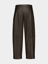 Stouls Grey Cocoa Bugsy Leather Barrel Pants
