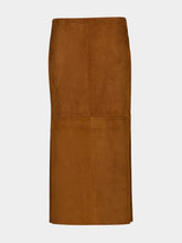 Stouls Brown Coyotte Winona Leather Midi Skirt