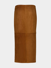 Stouls Brown Coyotte Winona Leather Midi Skirt