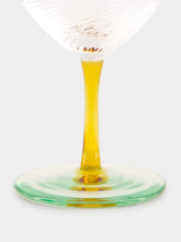 Nasonmoretti Amber and Parfum Green Torse Coupe Glass