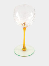 Nasonmoretti Amber and Parfum Green Optic Nick and Nora Glass