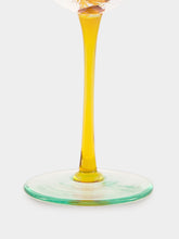Nasonmoretti Amber and Parfum Green Optic Nick and Nora Glass