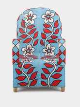 Recycled Blue Beeds Armchair