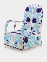 Fernando Otero Recycled Beads Blue Floral Armchair