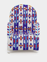 Fernando Otero Recycled Beads Blue Stripped Armchair