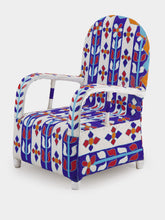 Fernando Otero Recycled Beads Blue Stripped Armchair