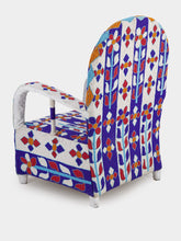 Fernando Otero Recycled Beads Blue Stripped Armchair