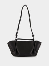 HEREU Black Arta Mini Pleated Crossbody Bag