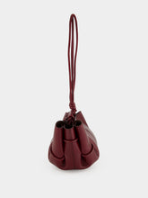 HEREU Burgundy Arta Mini Pleated Crossbody Bag