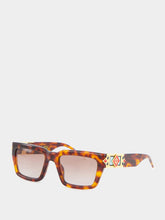 Casablanca Tortoiseshell Monogram Plaque Sunglasses