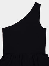 Matteau Black Asymmetric Knit Dress