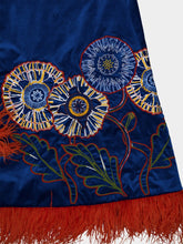 Aspen Embroidered Velvet Cape with Feathers | PDP - Fashion Clinic