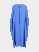 Paula Auriga Blue Silk Kaftan Dress