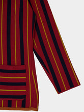 Paula Aurora Red Dahlia Knitted Striped Blazer