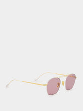 Cutler and Gross 24k Rose Gold Octagonal Aviator Sunglasses