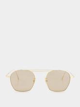 Cutler and Gross 18K Gold Octagonal Aviator Sunglasses