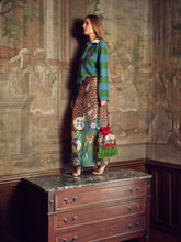 Paula Avenca Junglito Print Silk Skirt