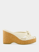 Latte Nappa Leather Avenue Wedge Mules
