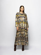 Paula Gray Wonderland Printed Silk Twill A-Line Dress