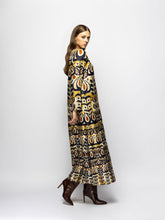 Paula Gray Wonderland Printed Silk Twill A-Line Dress
