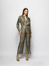 Paula Ametista Snakeskin Printed Silk Twill Shirt
