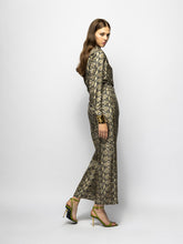 Paula Sonia Snakeskin Printed Silk Twill Pants