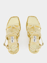 Jimmy Choo Gold Ayla Wedge Sandals