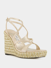 Soft Gold Metallic Leather Ayla Wedges
