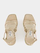 Jimmy Choo Soft Gold Metallic Leather Ayla Wedges