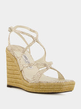 Jimmy Choo Roccia Embossed Leather Ayla Wedges