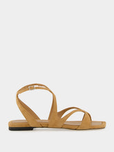 Toffee Suede Ayla Flat Sandals | PDP - Fashion Clinic