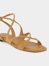 Toffee Suede Ayla Flat Sandals | PDP - Fashion Clinic