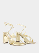 Jimmy Choo Gold Azie Metallic Nappa Leather Sandals