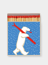 Archivist Christmas Skiing Polar Bear Matchbox
