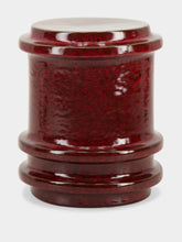 Serax Side Table Pawn Glazed Stoneware in Dark Red