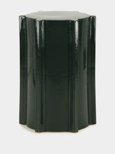 Serax Side Table Pawn Glazed Stoneware in Dark Green