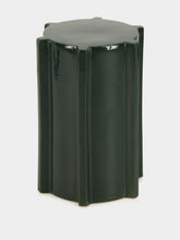 Serax Side Table Pawn Glazed Stoneware in Dark Green