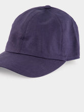 Borsalino Navy Linen Hiker Baseball Cap