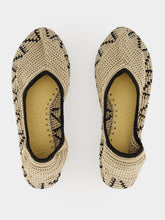 Kashura Black Hand-Crocheted Lace Ballerinas