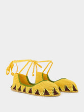 Kashura Crochet Flat Ballerinas Kiwi and Yellow