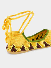 Kashura Crochet Flat Ballerinas Kiwi and Yellow
