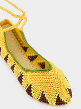 Kashura Crochet Flat Ballerinas Kiwi and Yellow