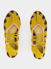 Kashura Curry Brown High Crochet Ballerina