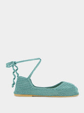 Kashura Handmade Flo Sage Crochet Flat Ballerinas