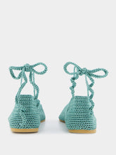 Kashura Handmade Flo Sage Crochet Flat Ballerinas