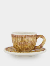 Les Ottomans Bamboo Ceramic Coffee Cup