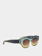 Thierry Lasry Baddy Green Gradient Oversized Sunglasses