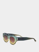 Thierry Lasry Baddy Green Gradient Oversized Sunglasses