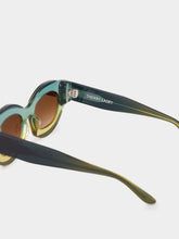 Thierry Lasry Baddy Green Gradient Oversized Sunglasses